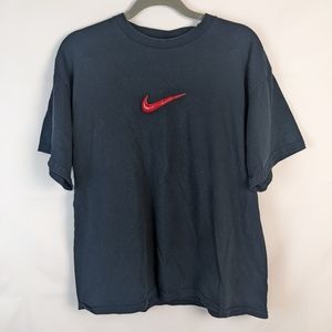 VTG Y2K Puff Paint Center Swoosh Nike Check T-shirt